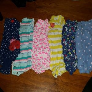 6-Carters summer one piece suits-size 6 month